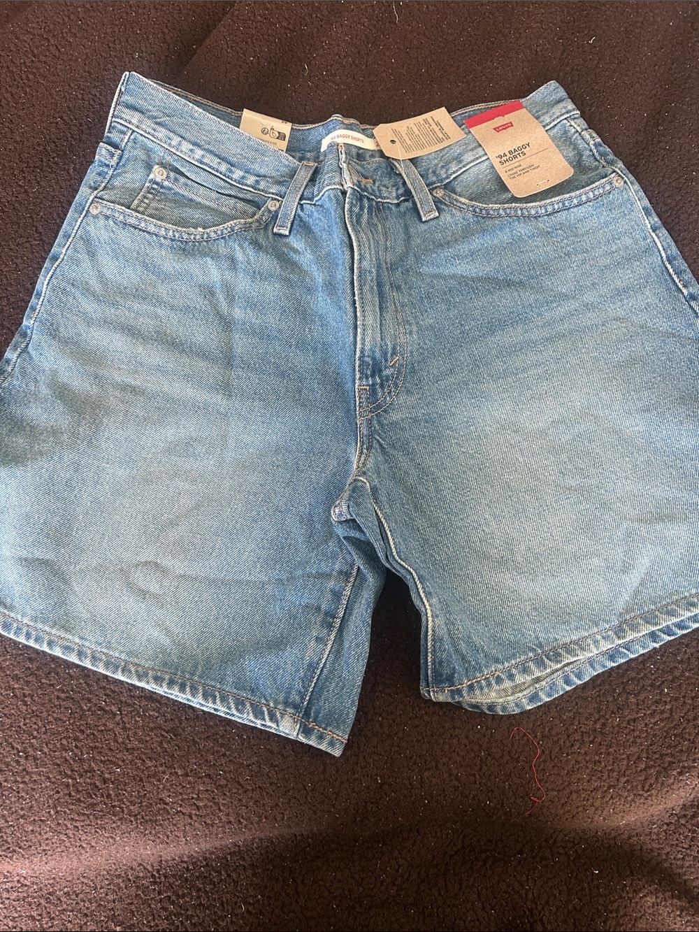 Levi's Medium Blue Mid-Rise ‘94 Baggy Denim Shorts